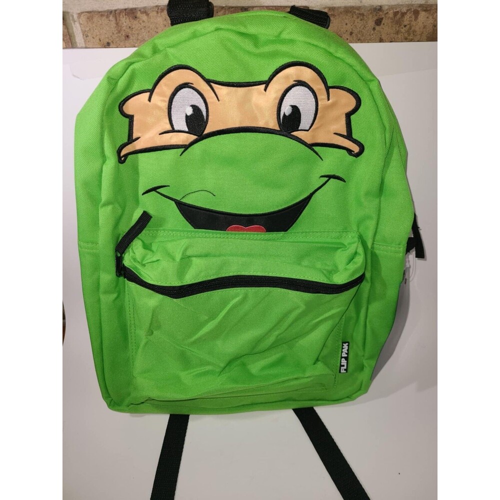 TMNT Reversible Michelangelo Backpack Teenage Mutant Ninja Turtles Flip Pak NEW